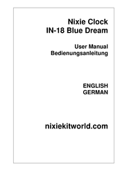 Nixie Clock IN-18 Blue Dream Bedienungsanleitung