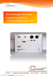soniKKs Ultrasonics Technology ULTRASONIC 011-G Bedienungsanleitung