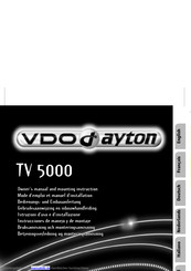 VDO Dayton TV5000 Bedienungs- Und Einbauanleitung