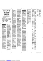 Alpine HCE-C212F Bedienungsanleitung