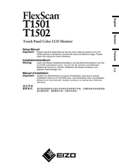 Eizo FlexScan T1502 Installationshandbuch