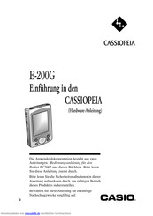 Casio CASSIOPEIA E-200G Anleitung