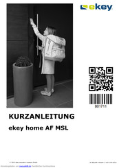 ekey home AF MSL Kurzanleitung