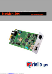 Riello Netman 204 Bedienungs Und Installationsanleitung Handbuch