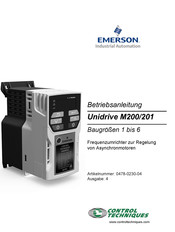Control Techniques Unidrive M200 Betriebshandbuch