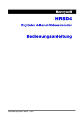Honeywell HRSD4 Bedienungsanleitung