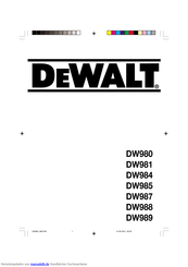 DeWalt DW988 Handbuch