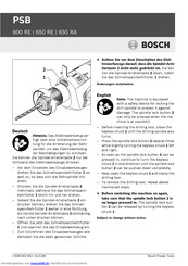 Bosch PSB 650 RE Handbuch