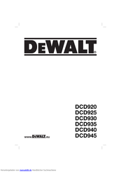 DeWalt DCD945 Handbuch
