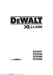 DeWalt DCD931 Handbuch