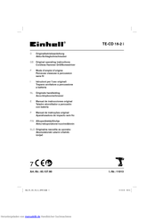 Einhell TE-CD 18-2 i Originalbetriebsanleitung