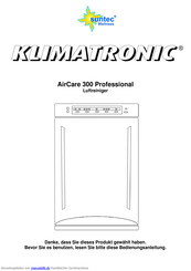 Suntec Klimatronic AirCare 300 Professional Bedienungsanleitung