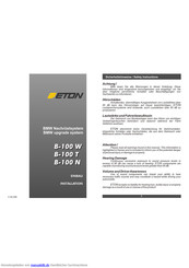 Eton B-100W Installationshandbuch