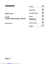 Siemens SIMATIC NET CSM 377 Betriebsanleitung