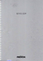 Revox H209 Bedienungsanleitung