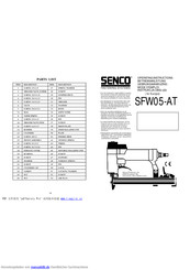Senco SFW05-AT Betriebsanleitung