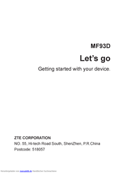 Zte MF93D Handbuch
