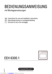 Küppersbusch EEH 6300.1 Bedienungsanweisung Mit Montageanweisungen