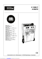 Gude V 1200 T Originalbetriebsanleitung