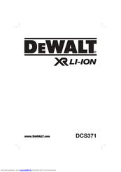 DeWalt DCS371 Bedienungsanleitung