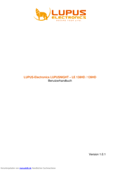 LUPUS-Electronics LUPUSNIGHT - LE 138HD Benutzerhandbuch