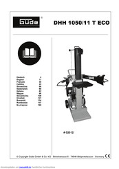 Gude DHH 1050/11 T ECO Bedienungsanleitung