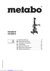 Metabo HS 6000 D Betriebsanleitung