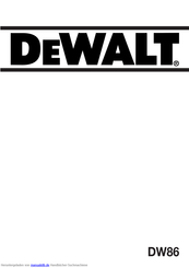 DeWalt DW86 Anleitung
