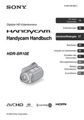 Sony Handycam HDR-SR10E Anleitung
