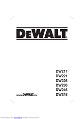 DeWalt DW248 Bedienungsanleitung