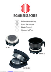 Rommelsbacher RK 501/SU Bedienungsanleitung