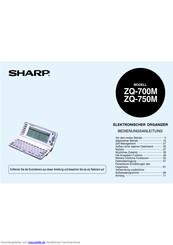 Sharp ZQ-700M Bedienungsanleitung
