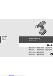 Bosch GSR 14,4 V-LI HX Professional Originalbetriebsanleitung