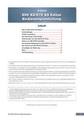 Yamaha S90 XS Editor Bedienungsanleitung