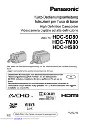 Panasonic HDC-HS80 Kurzanleitung