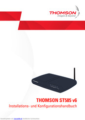THOMSON ST585 v6 Installations- Und Konfigurationshandbuch