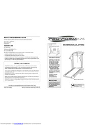 ProForm PETL57510 Bedienungsanleitung