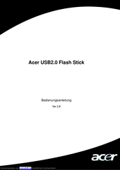 Acer ACER USB 2.0 Flash Stick Bedienungsanleitung