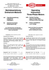 Dietz Drehstrom-Motoren Betriebsanleitung