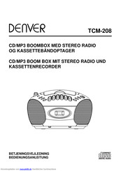 Denver TCM-208 Bedienungsanleitung