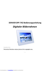 Denver DPF-742 Bedienungsanleitung