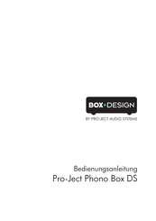 Box Design Pro-Ject Phono Box DS Bedienungsanleitung