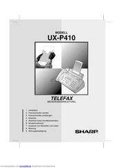Sharp UX-P410 Bedienungsanleitung
