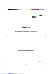 BWI BWI 30 Bedienungsanleitung