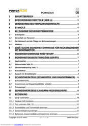 Powerplus POWXG3025 Handbuch
