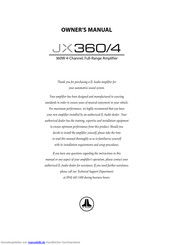 Audio Design JX360/4 Benutzerhandbuch