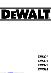 DeWalt DW322 Handbuch