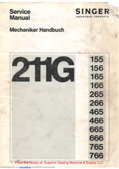 Singer 211G 165 Handbuch