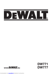 DeWalt DW771 Handbuch