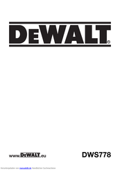 DeWalt DWS778 Handbuch